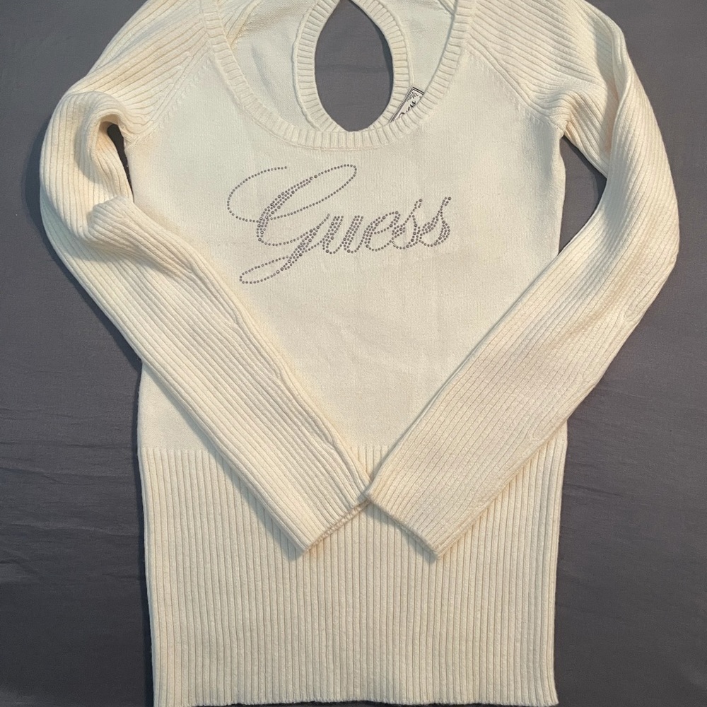 Guess ivory sweater size medium